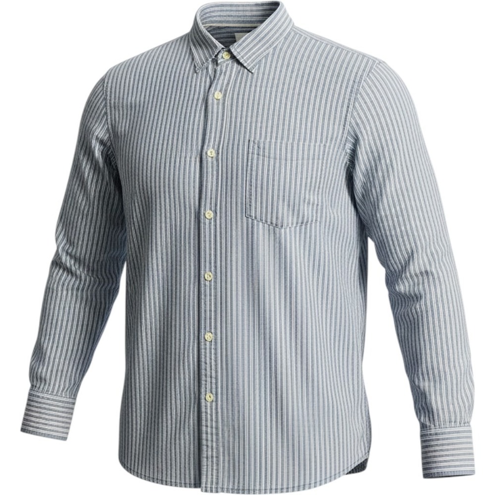 Sonoma Button Down Dress Shirt Striped Blue Mens XXL